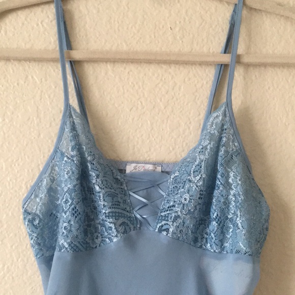 Je T'adore Babydoll Camisole Lace Cami Tank Top Chiffon - Picture 7 of 14